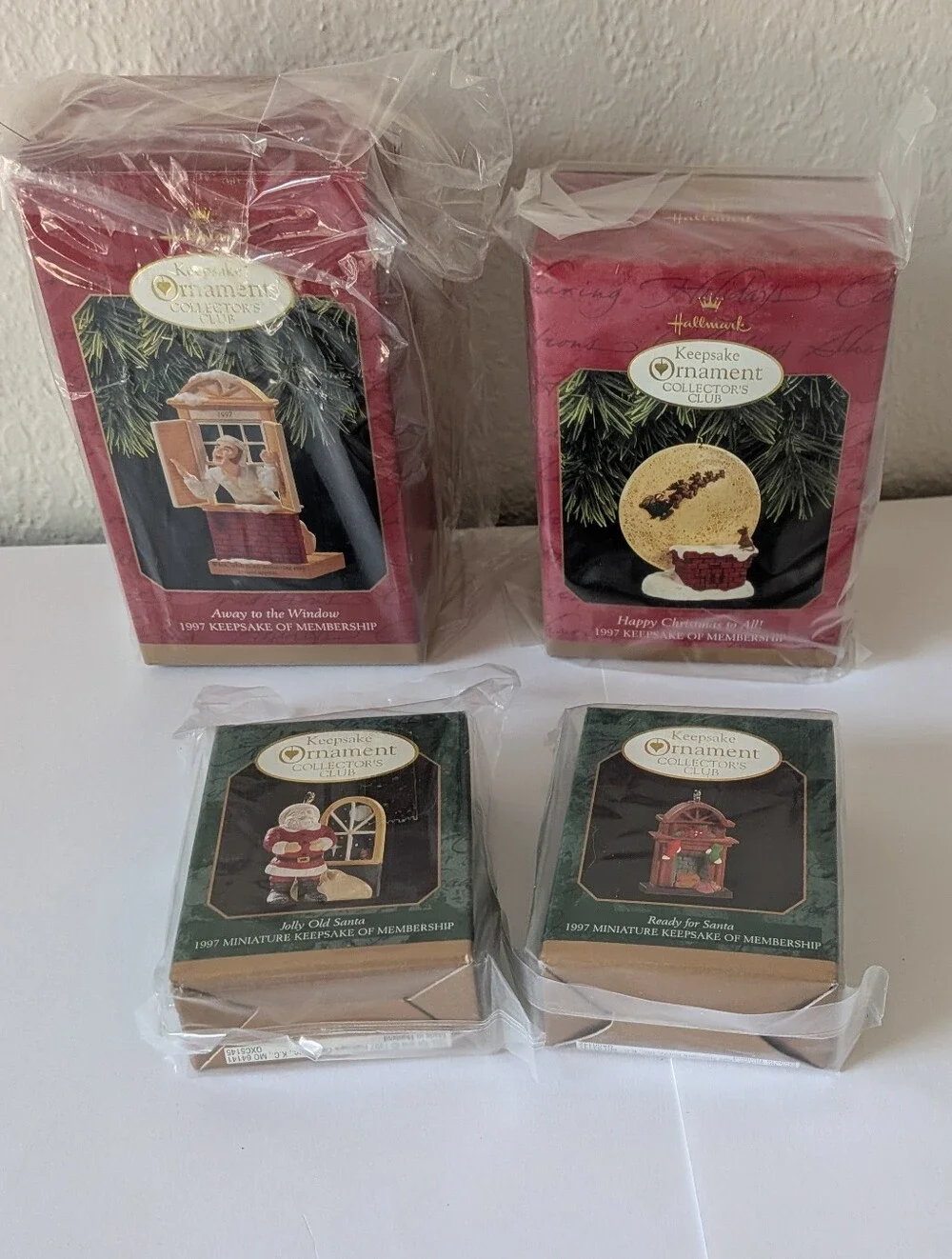 Hallmark Keepsake Collectors Club Ornament Set 4 The Night Before Christmas 1997